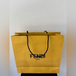 Fendi Yellow Shopping Bag
